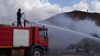 صورة حريق في مستودع حافلات بالدار البيضه “تفاصيل”