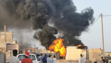 صورة عاجل : حريق عند تقاطع 24 “تفاصيل”