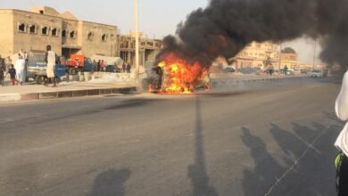 صورة إحتراق شخصين داخل سيارة بسيتي بلاج “تفاصيل”