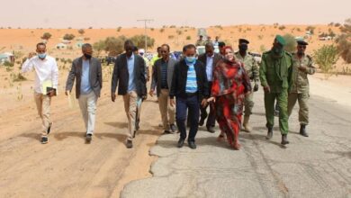 صورة وزير النقل: وتيرة أشغال طريق ألاك نواكشوط “غير مقبولة”