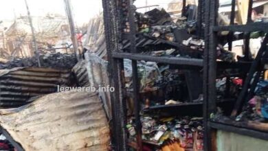 صورة حريق في السوق المركزي بمدينة روصو (صور)