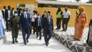 صورة وزير الداخلية يتفقد مصالح تابعة للقطاع في ولايتي انواكشوط الغربية والشمالية