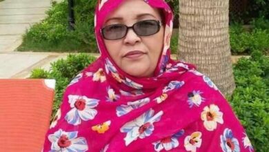 صورة وزير الثقافة ومدير إذاعة موريتانيا يزوران الفنانة العالية منت الميداح في المستشفى