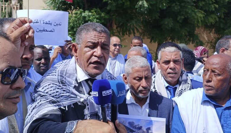 صورة نقابة الصحفيين الموريتانيين تنظم وقفة تضامنية مع فلسطين