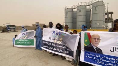صورة توجنين : أعداد من  المواطنين ينظمون وقفة تضامنية مع عمال مصنع راف شيميكال