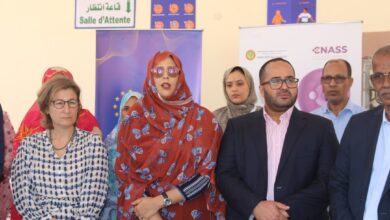 صورة وفد رفيع من الاتحاد الاوربي يزور مركز تنسويلم بنواكشوط الشمالية