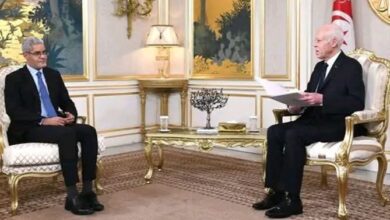 صورة رئيس الجمهورية يبعث رسالة لنظيره التونسي