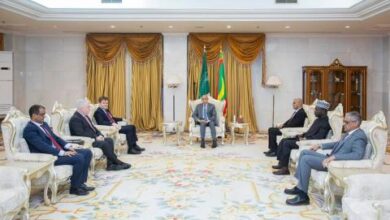 صورة رئيس الجمهورية  يلتقي وفد شركة بريتيش بتروليوم BP العالمية