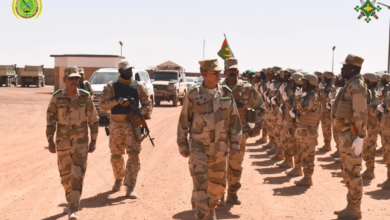 صورة القائد الجديد للكتيبة الموريتانية للقوة المشتركة لـ G5 يتسلم مهامه