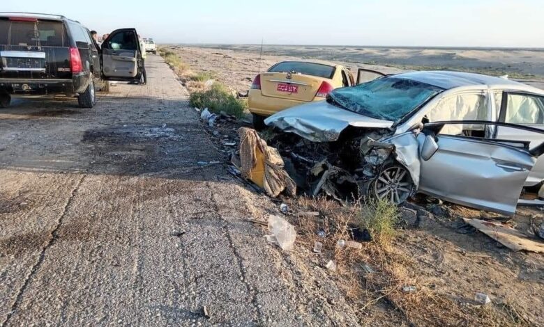 صورة حادث سير على طريق شكار – مكطع لحجار يخلف عددا من الجرحى