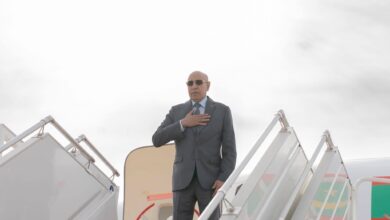 صورة الرئيس  يزور نواذيبو لتدشين منشآت مرتبطة بقطاع الصيد