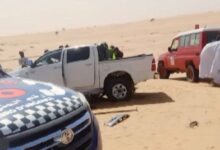 صورة وفاة شخص وإصابات حرجة في حادث تصادم على طريق نواذيبو