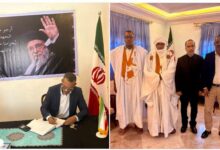 صورة قيادات من الطريقة القادرية الكنتية بموريتانيا ومالي تعزي السفير الإيراني