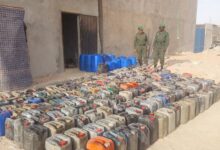 صورة إحباط عملية تهريب كبرى للوقود بنواكشوط